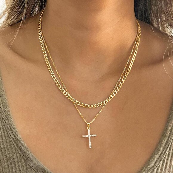 45 PCS Gold Jewelry Set for Women Dainty Dangle Earrings,Elegant Knuckle Rings,A - Picture 3 of 7